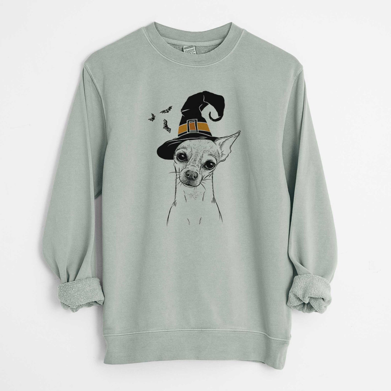 Witch Emee the Chihuahua - Unisex Pigment Dyed Crew Sweatshirt