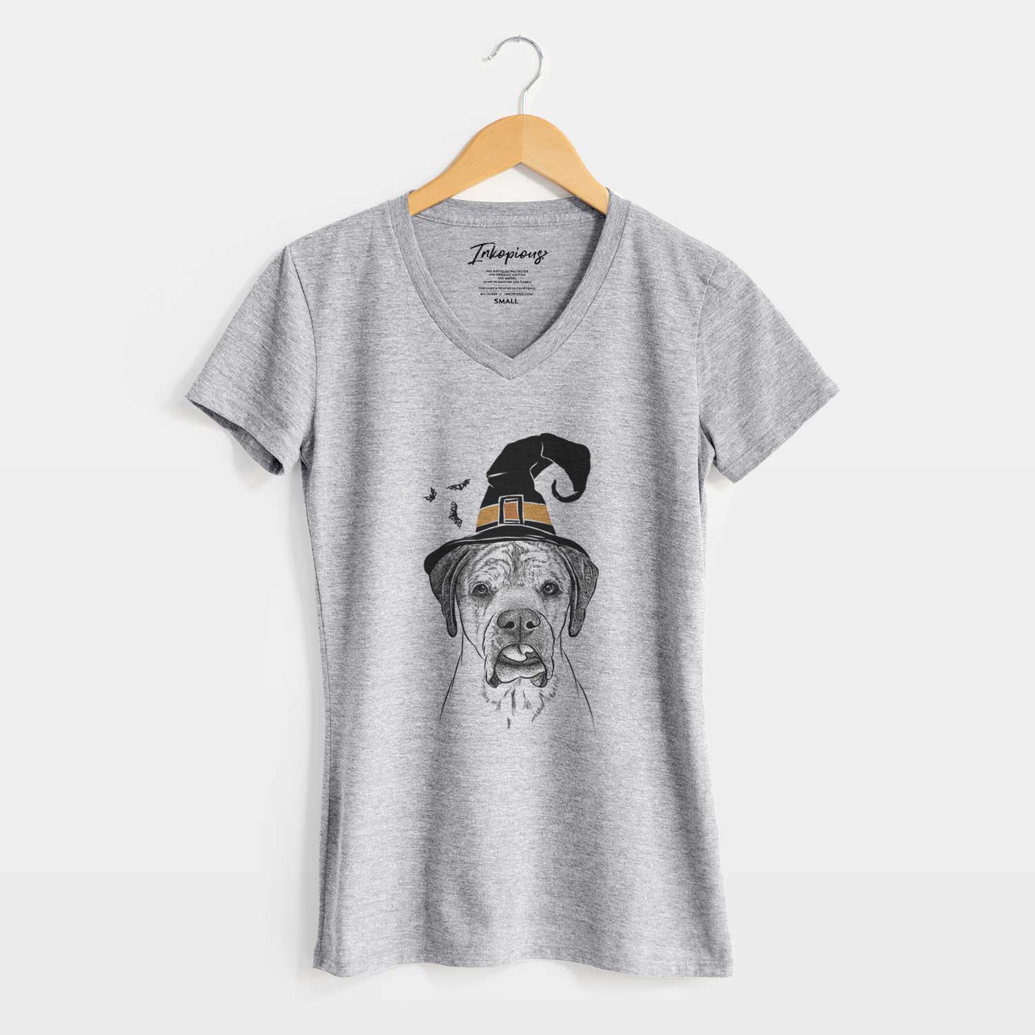 Witch Emma the English Mastiff - Women's V-neck Shirt