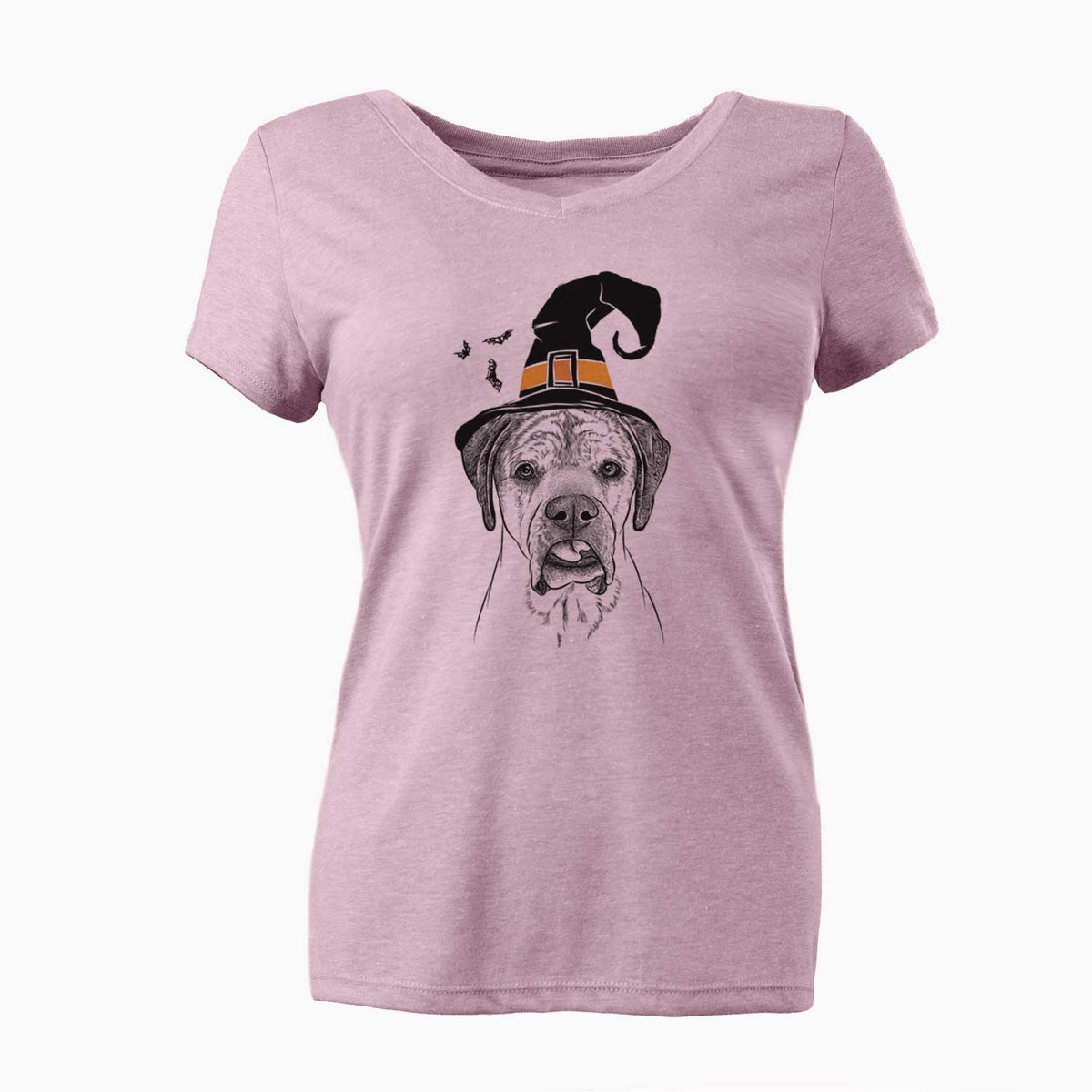 Witch Emma the English Mastiff - Women's V-neck Shirt