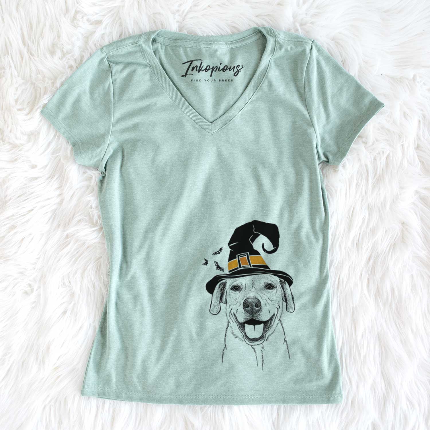 Witch Ernie the Mixed Breed - Women's V-neck Shirt