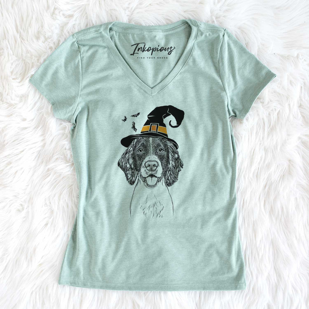 Witch Ever the English Springer Spaniel - Women's V-neck Shirt