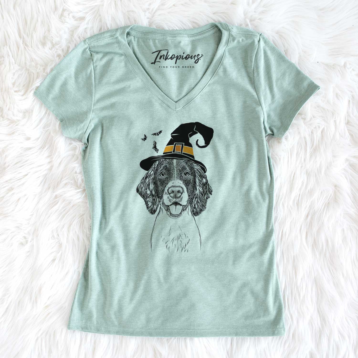 Witch Ever the English Springer Spaniel - Women's V-neck Shirt