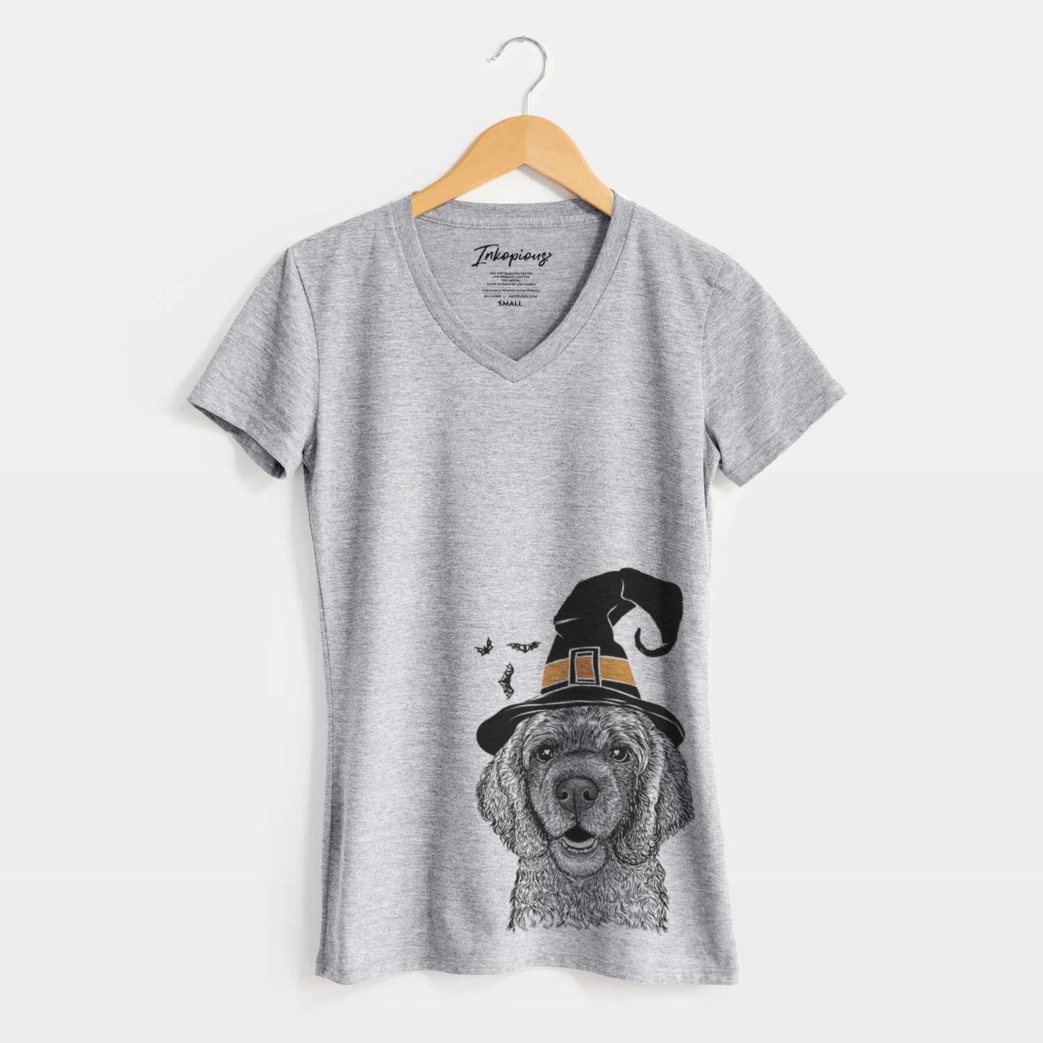 Witch Fannie Mae the Cocker Spaniel - Women's V-neck Shirt