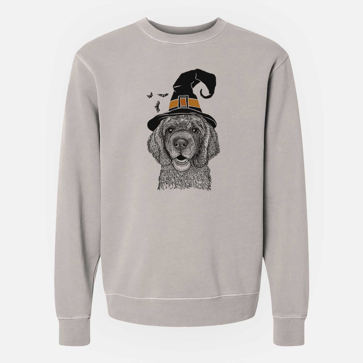 Witch Fannie Mae the Cocker Spaniel - Unisex Pigment Dyed Crew Sweatshirt