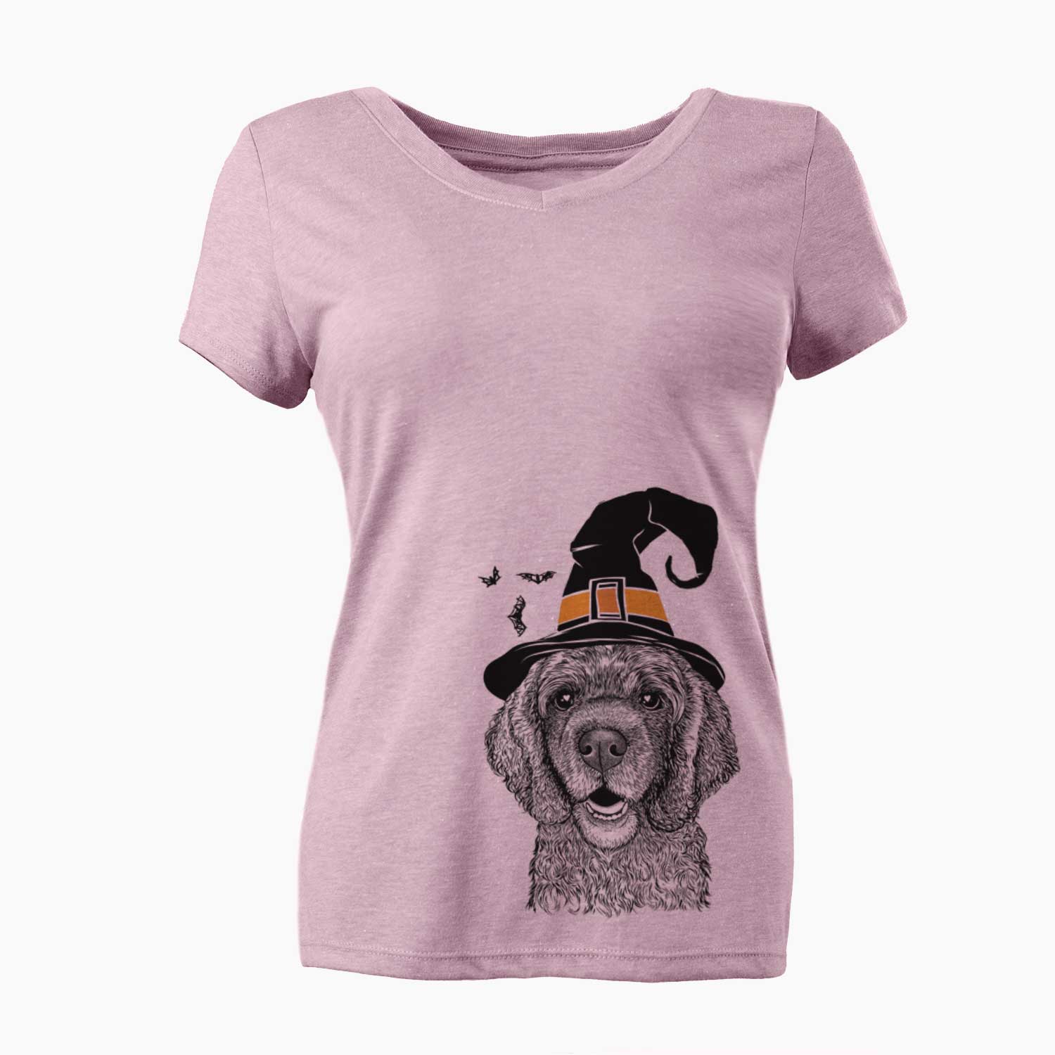 Witch Fannie Mae the Cocker Spaniel - Women's V-neck Shirt