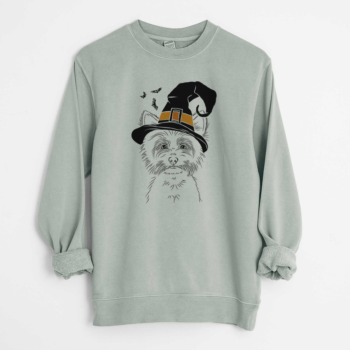Witch Farva the Yorkshire Terrier - Unisex Pigment Dyed Crew Sweatshirt