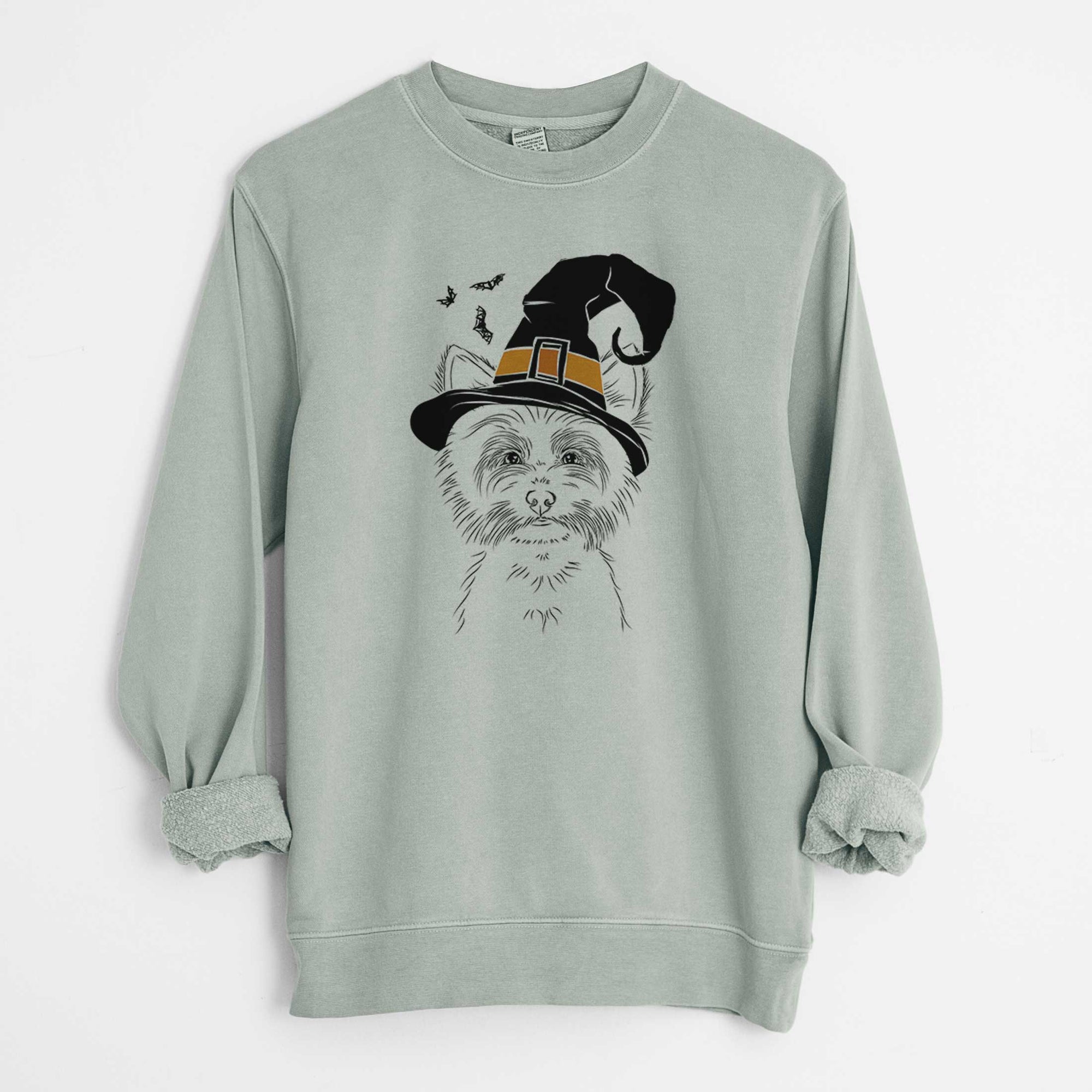 Witch Farva the Yorkshire Terrier - Unisex Pigment Dyed Crew Sweatshirt