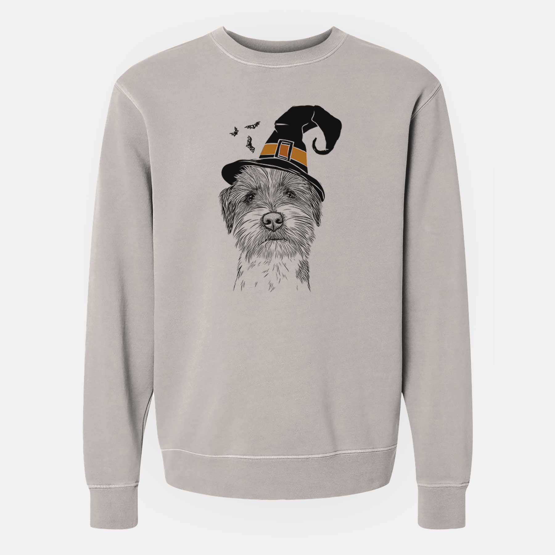 Witch Feis the Parson Russell Terrier - Unisex Pigment Dyed Crew Sweatshirt