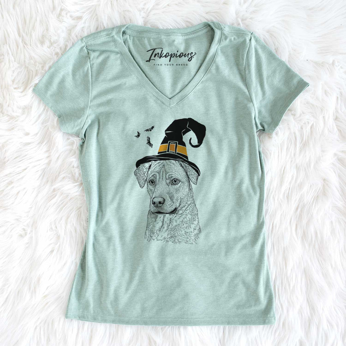 Witch Feta the Mixed Breed - Women's V-neck Shirt