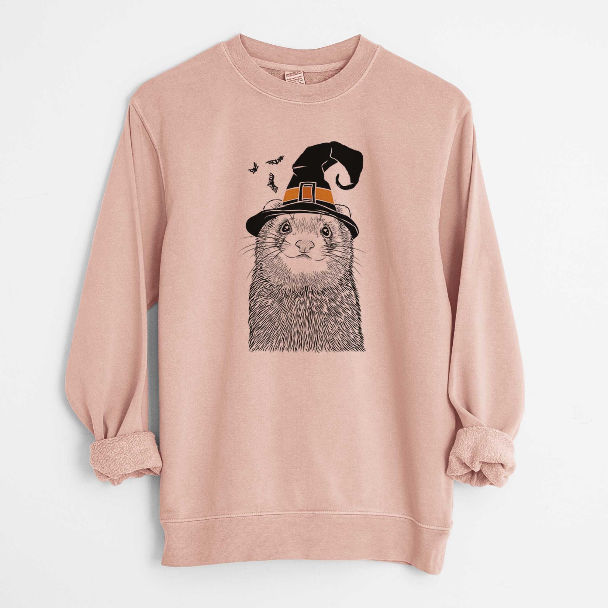 Witch Fig the Ferret - Unisex Pigment Dyed Crew Sweatshirt