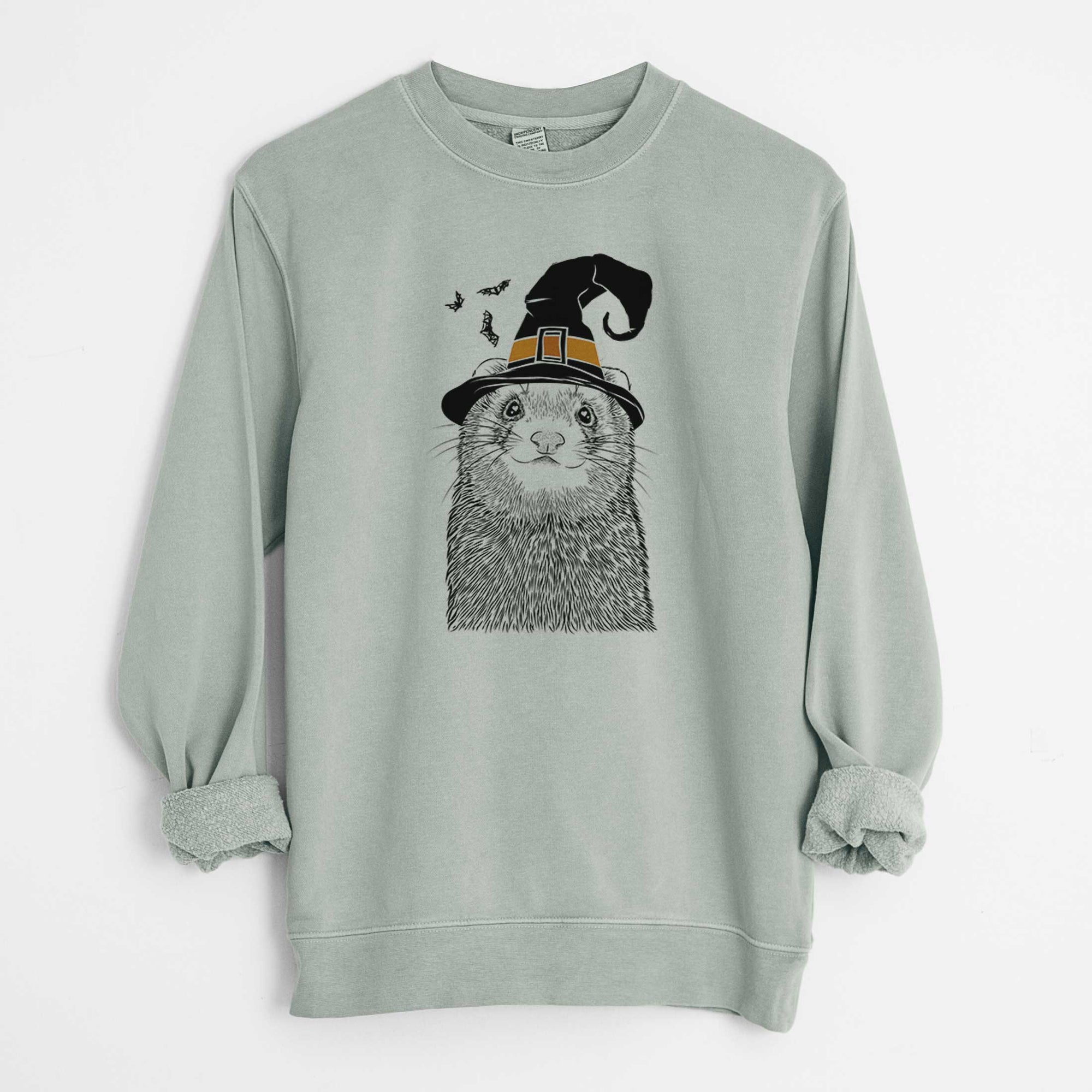 Witch Fig the Ferret - Unisex Pigment Dyed Crew Sweatshirt