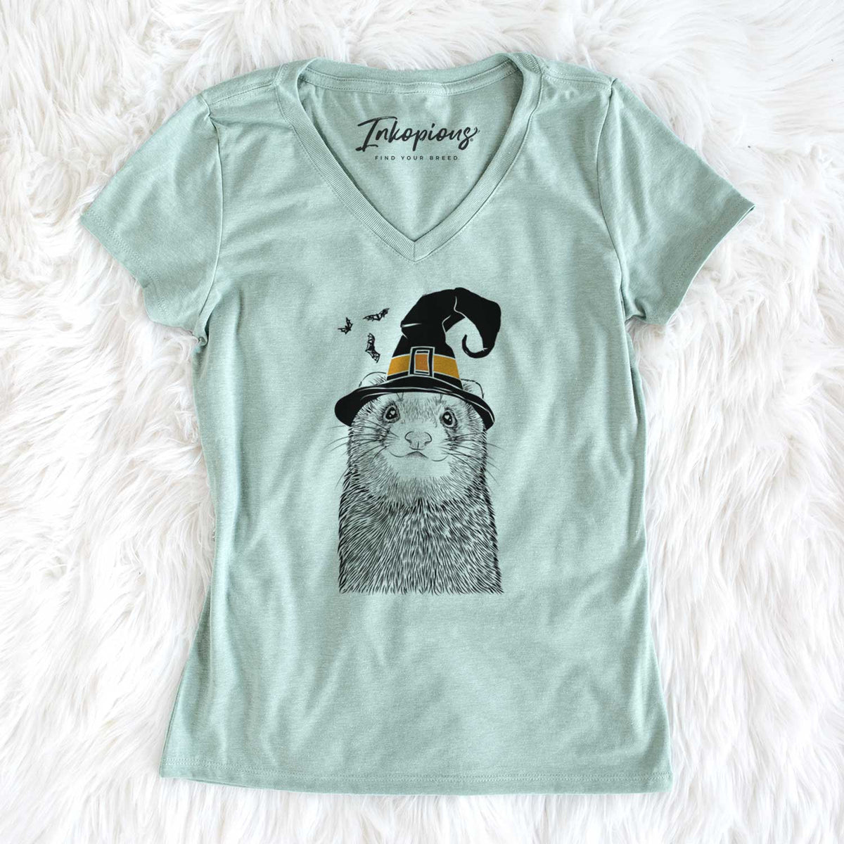Witch Fig the Ferret - Women's V-neck Shirt