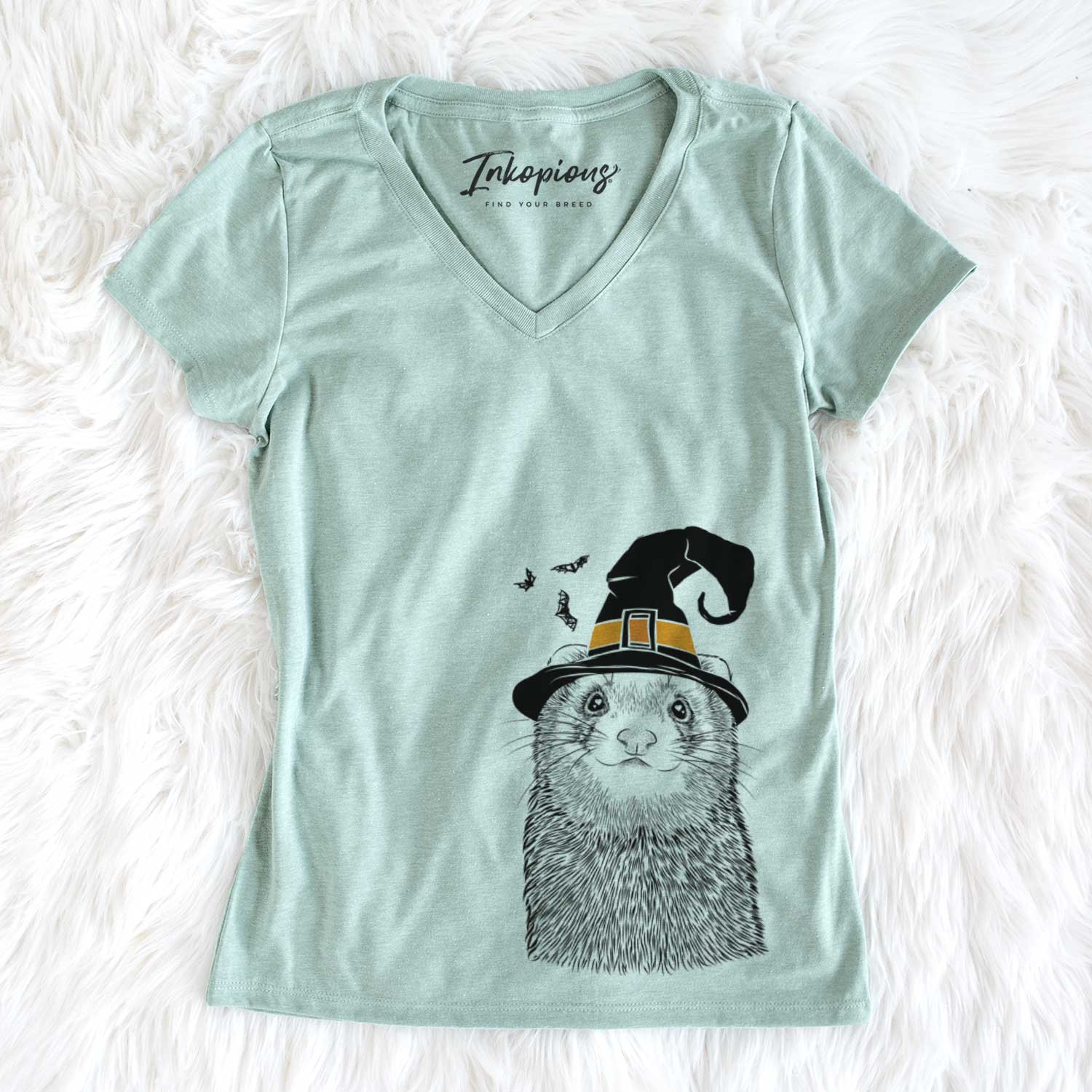 Witch Fig the Ferret - Women's V-neck Shirt