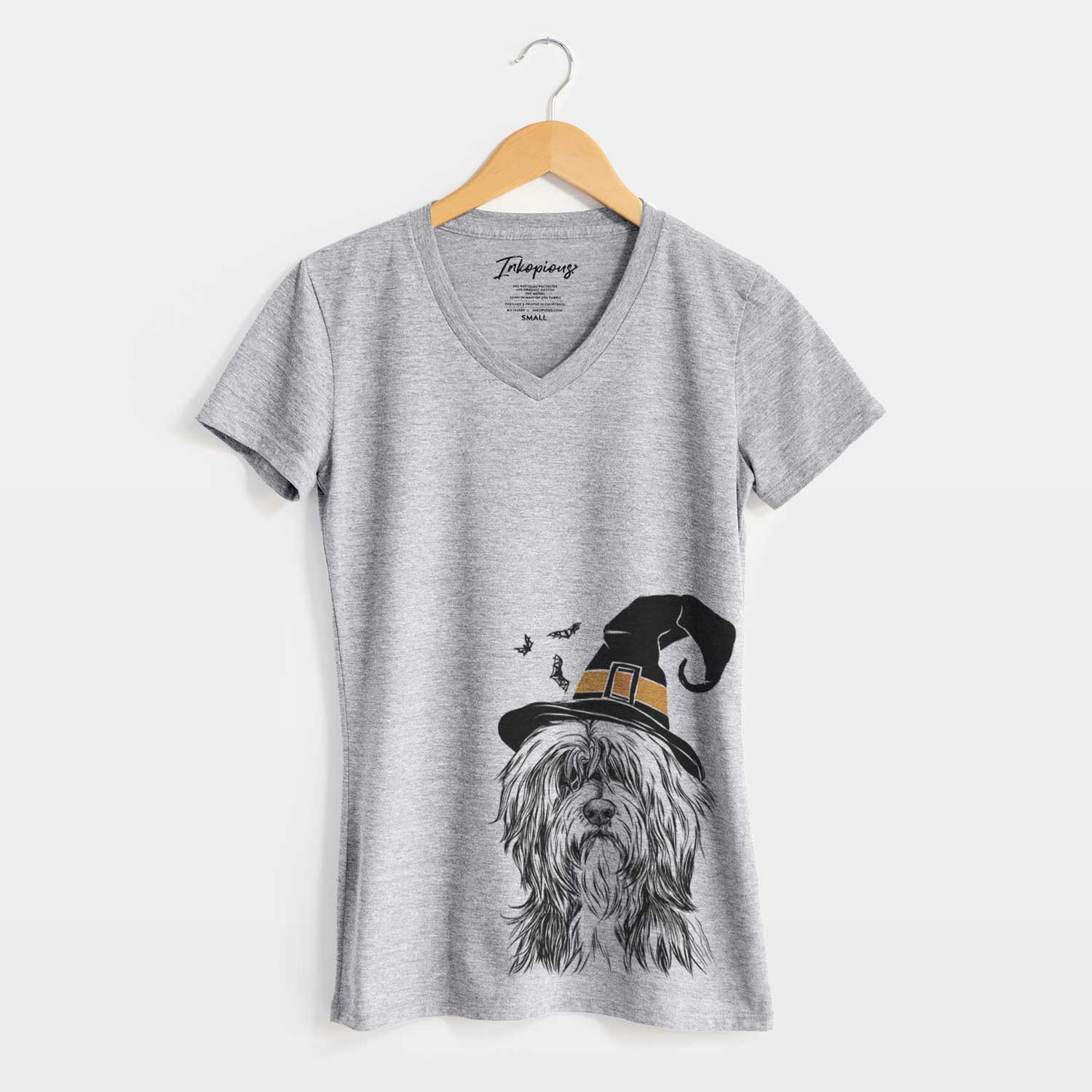 Witch Fiji the Polish Lowland Sheepdog - Women's V-neck Shirt