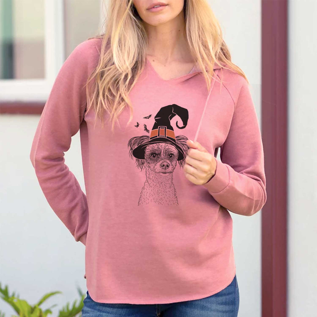 Witch Finley Beth the Papillon Mix - Cali Wave Hooded Sweatshirt