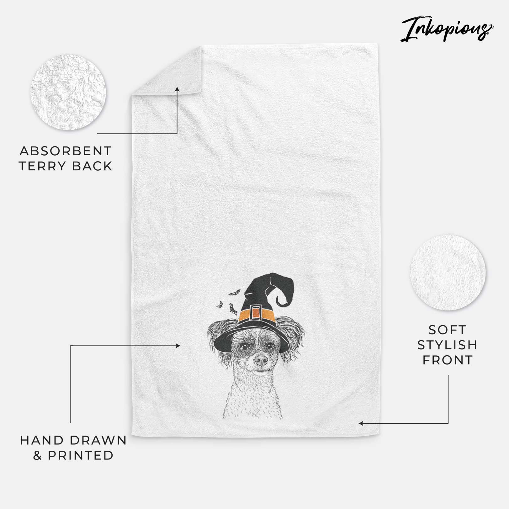 Finley the Papillon Mix Decorative Hand Towel