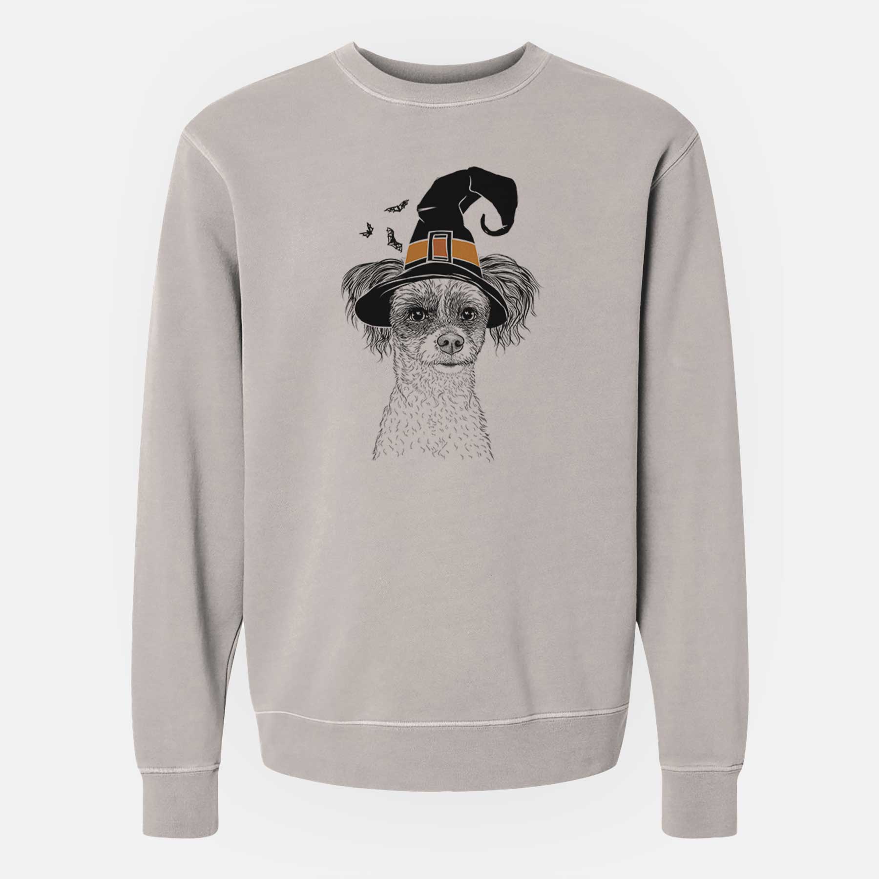 Witch Finley the Papillon Mix - Unisex Pigment Dyed Crew Sweatshirt