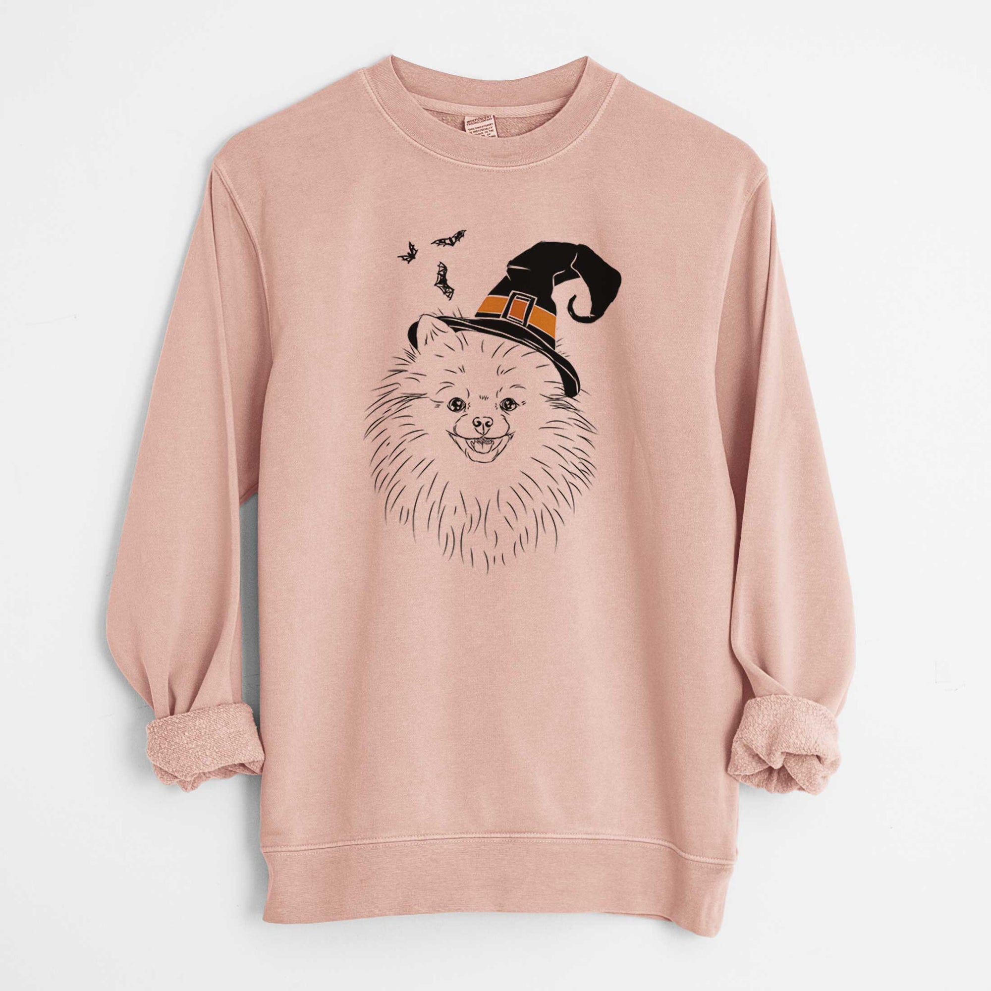 Witch Finn the Pomeranian - Unisex Pigment Dyed Crew Sweatshirt