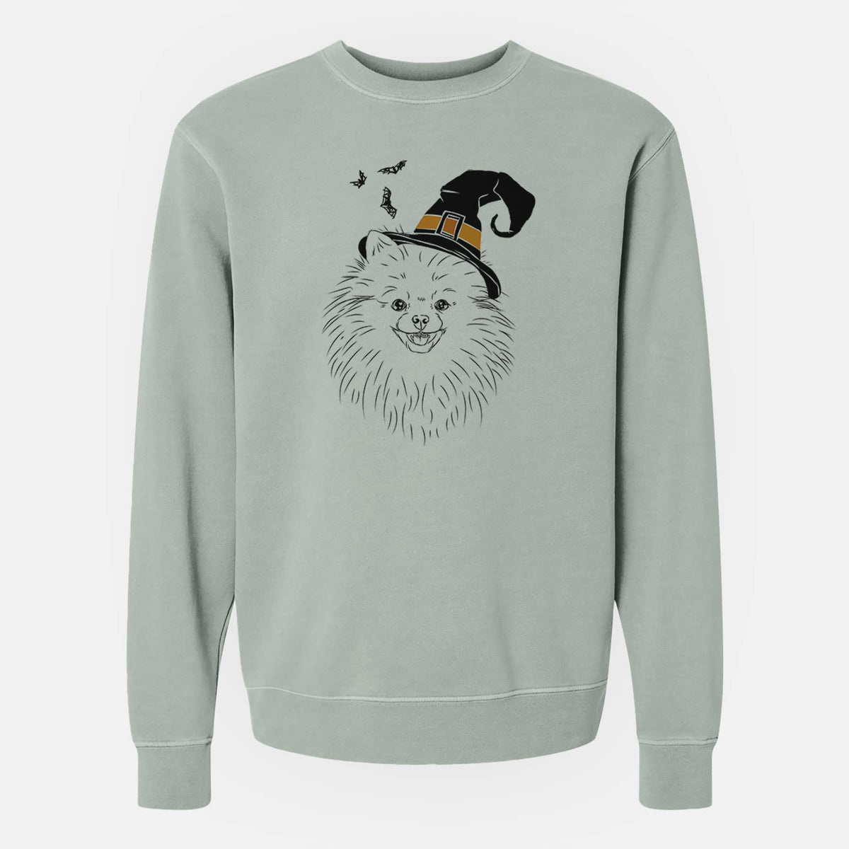 Witch Finn the Pomeranian - Unisex Pigment Dyed Crew Sweatshirt