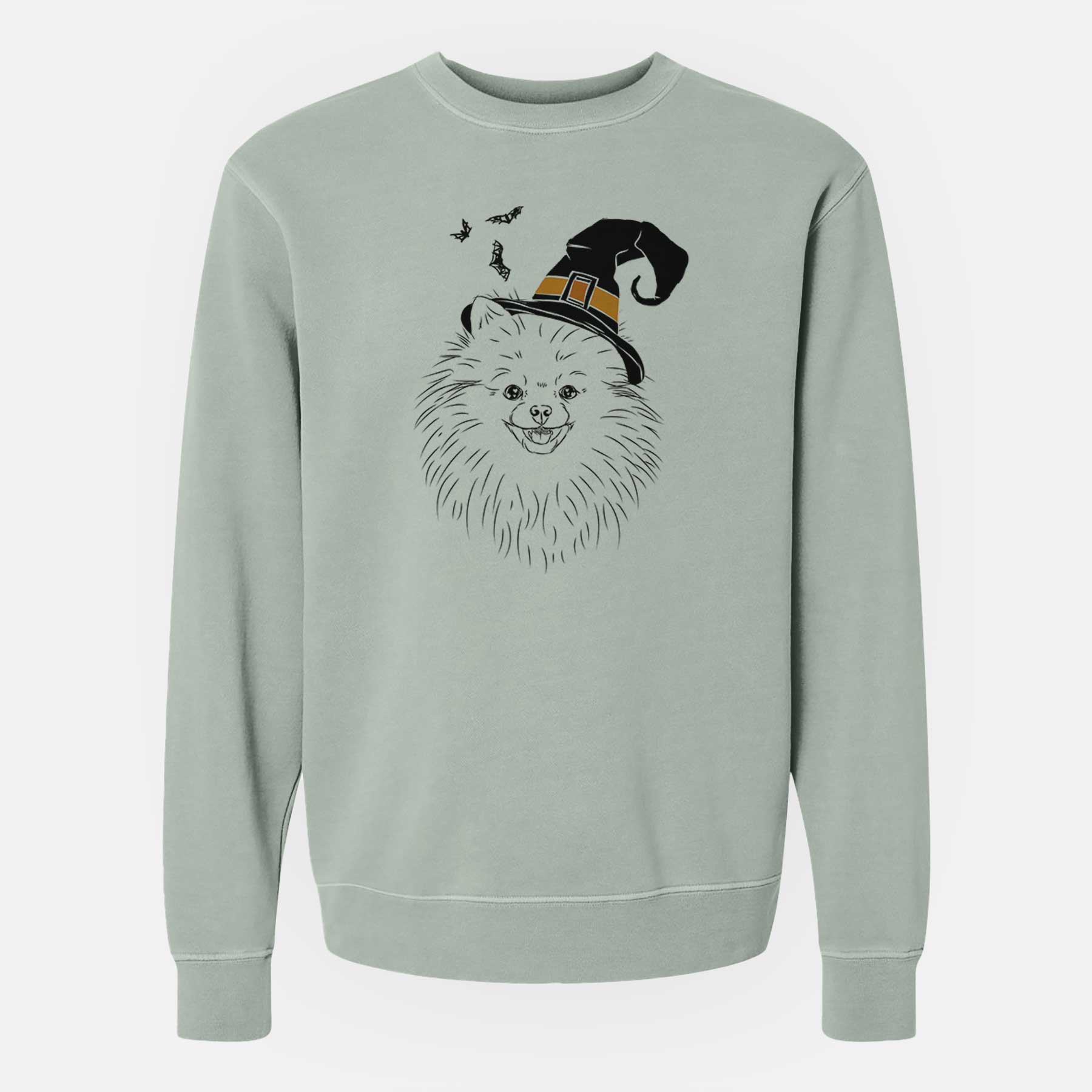 Witch Finn the Pomeranian - Unisex Pigment Dyed Crew Sweatshirt