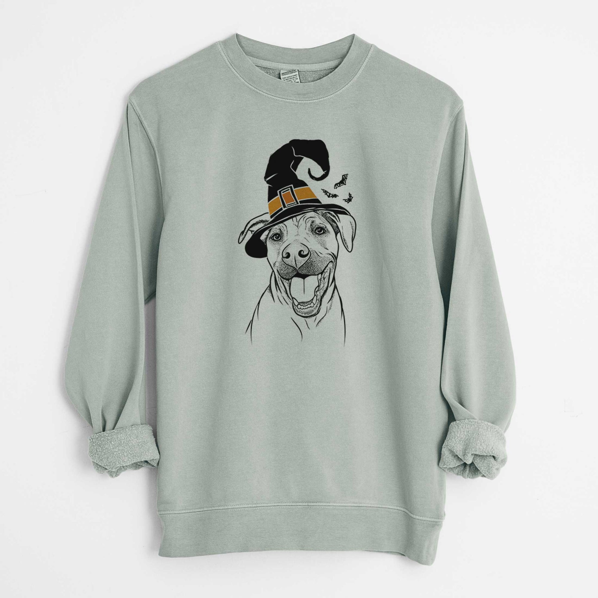 Witch Finn the Hound Mix - Unisex Pigment Dyed Crew Sweatshirt