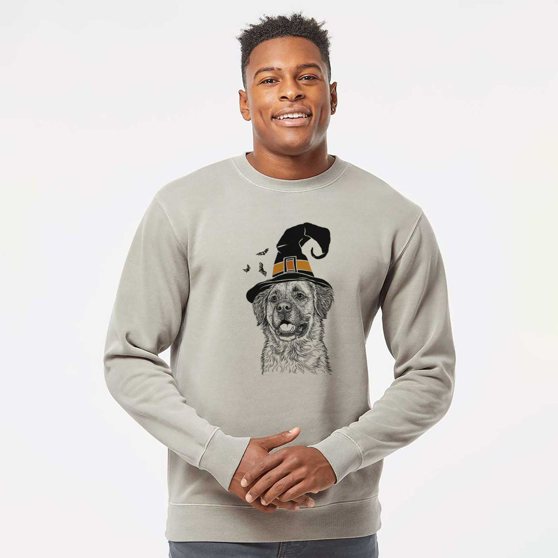 Witch Finn the Mixed Breed - Unisex Pigment Dyed Crew Sweatshirt