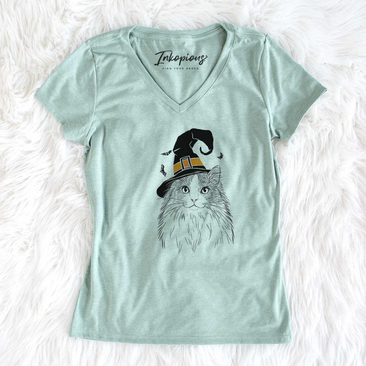 Witch Fiona the Ragdoll Cat - Women's V-neck Shirt