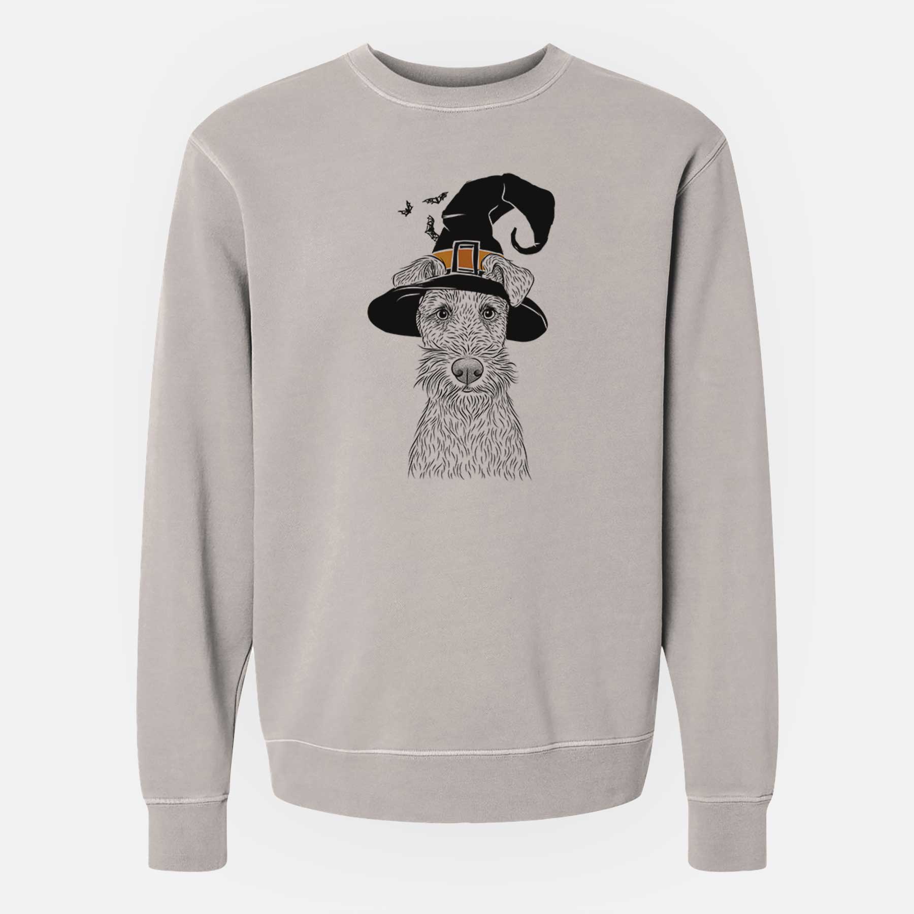 Witch Fitz the Wire Fox Terrier - Unisex Pigment Dyed Crew Sweatshirt