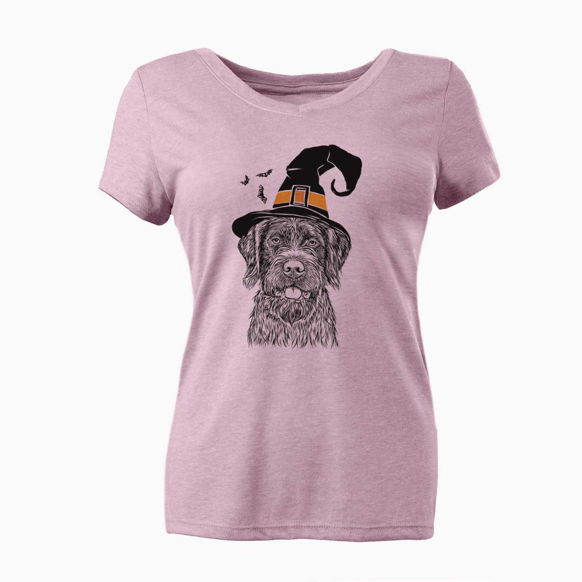 Witch Fletcher the Wirehaired Pointing Griffon - Women's V-neck Shirt