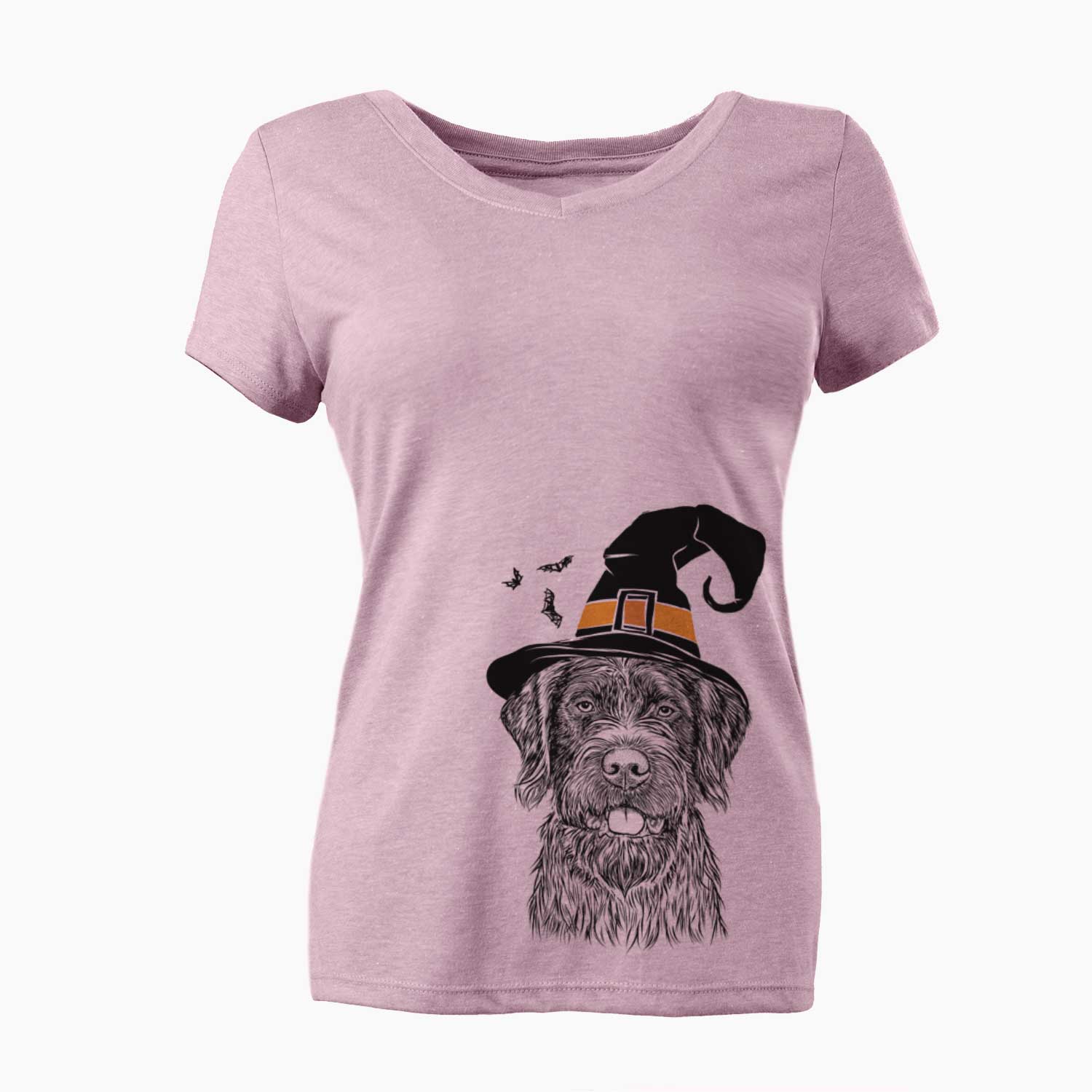 Witch Fletcher the Wirehaired Pointing Griffon - Women's V-neck Shirt