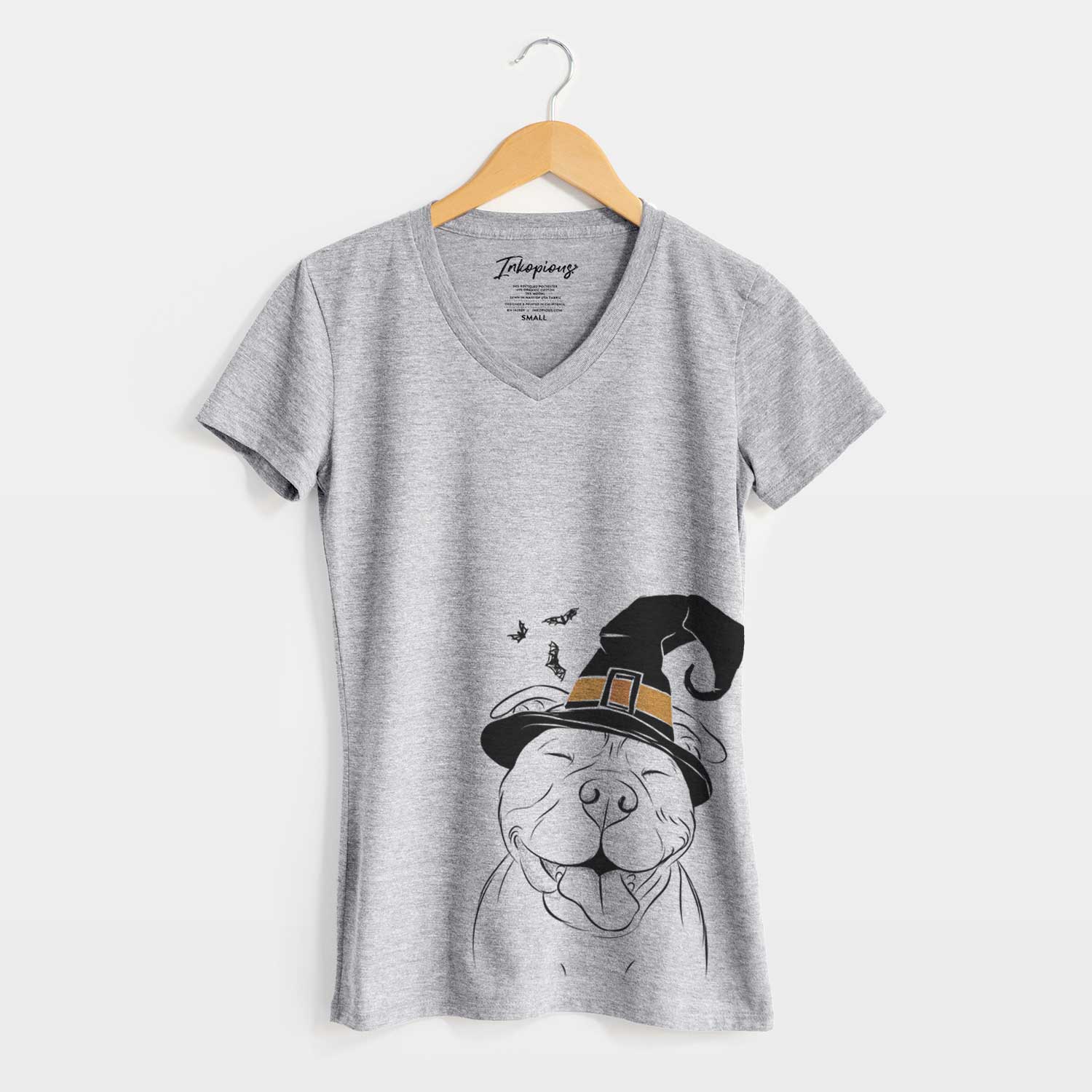 Witch Floki the American Bully - Women's V-neck Shirt