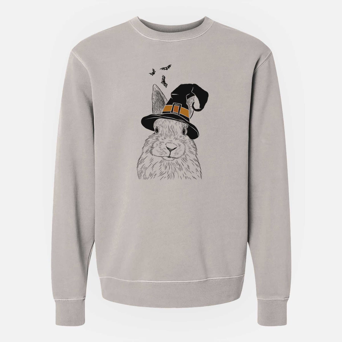 Witch Flower the Rex Rabbit - Unisex Pigment Dyed Crew Sweatshirt