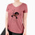 Witch Flower the Rex Rabbit - Women's V-neck Shirt