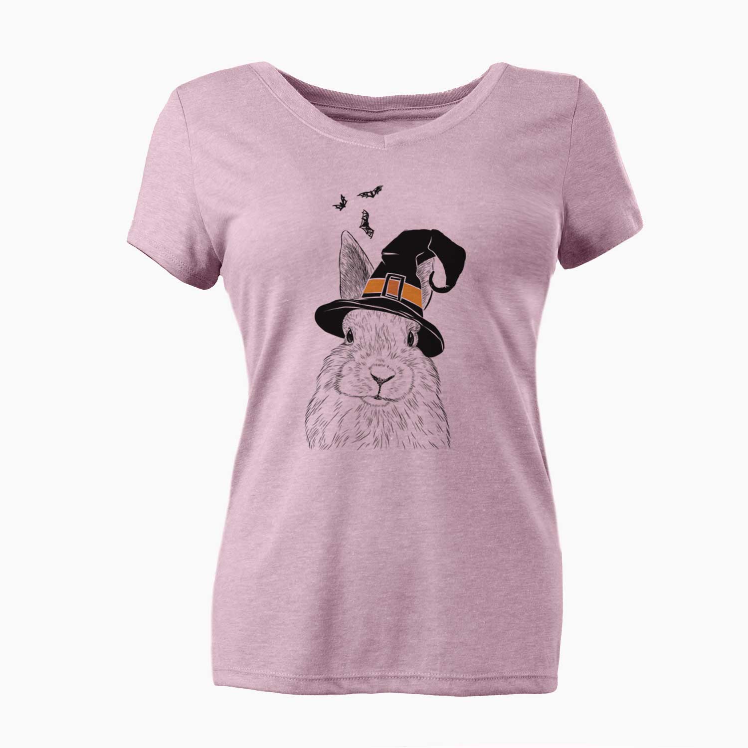 Witch Flower the Rex Rabbit - Women's V-neck Shirt