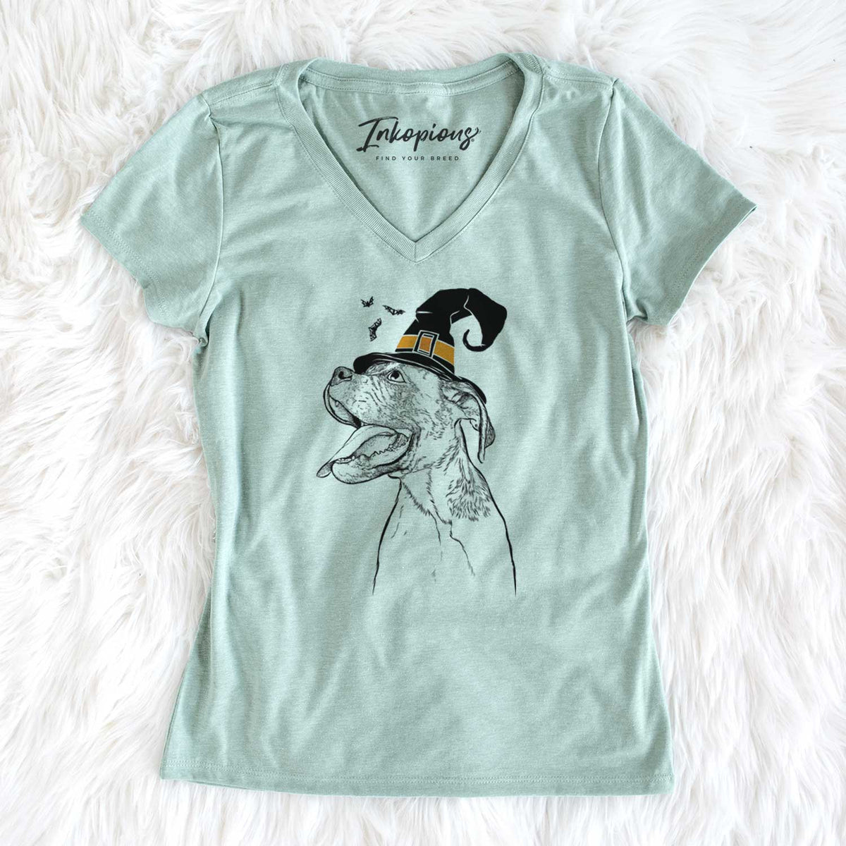 Witch Floyd the Boxer - Women's V-neck Shirt
