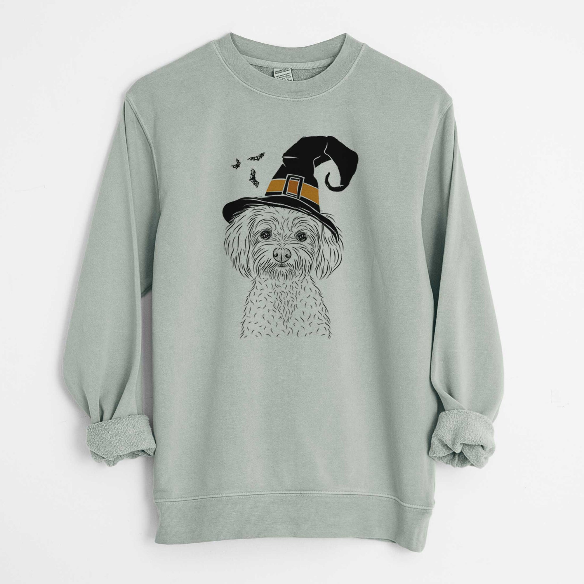 Witch Francesca the Maltipoo - Unisex Pigment Dyed Crew Sweatshirt