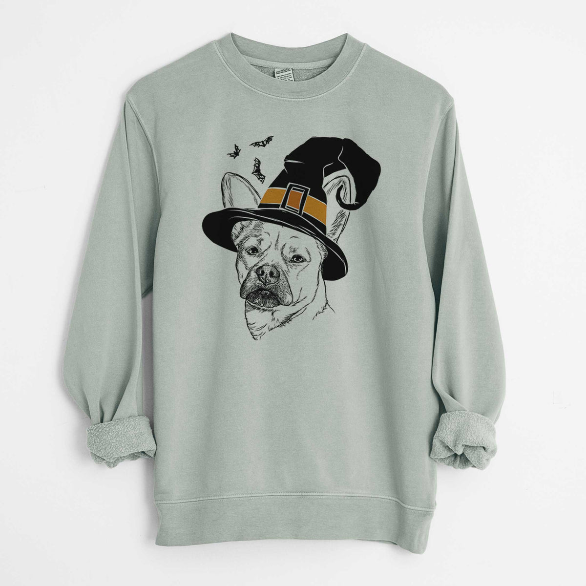 Witch Frankie the Mixed Breed - Unisex Pigment Dyed Crew Sweatshirt