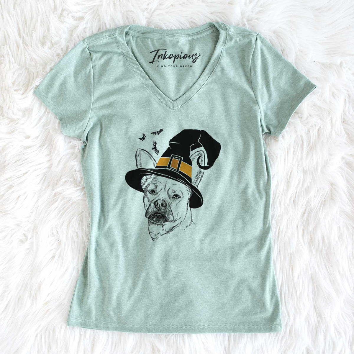 Witch Frankie the Mixed Breed - Women's V-neck Shirt