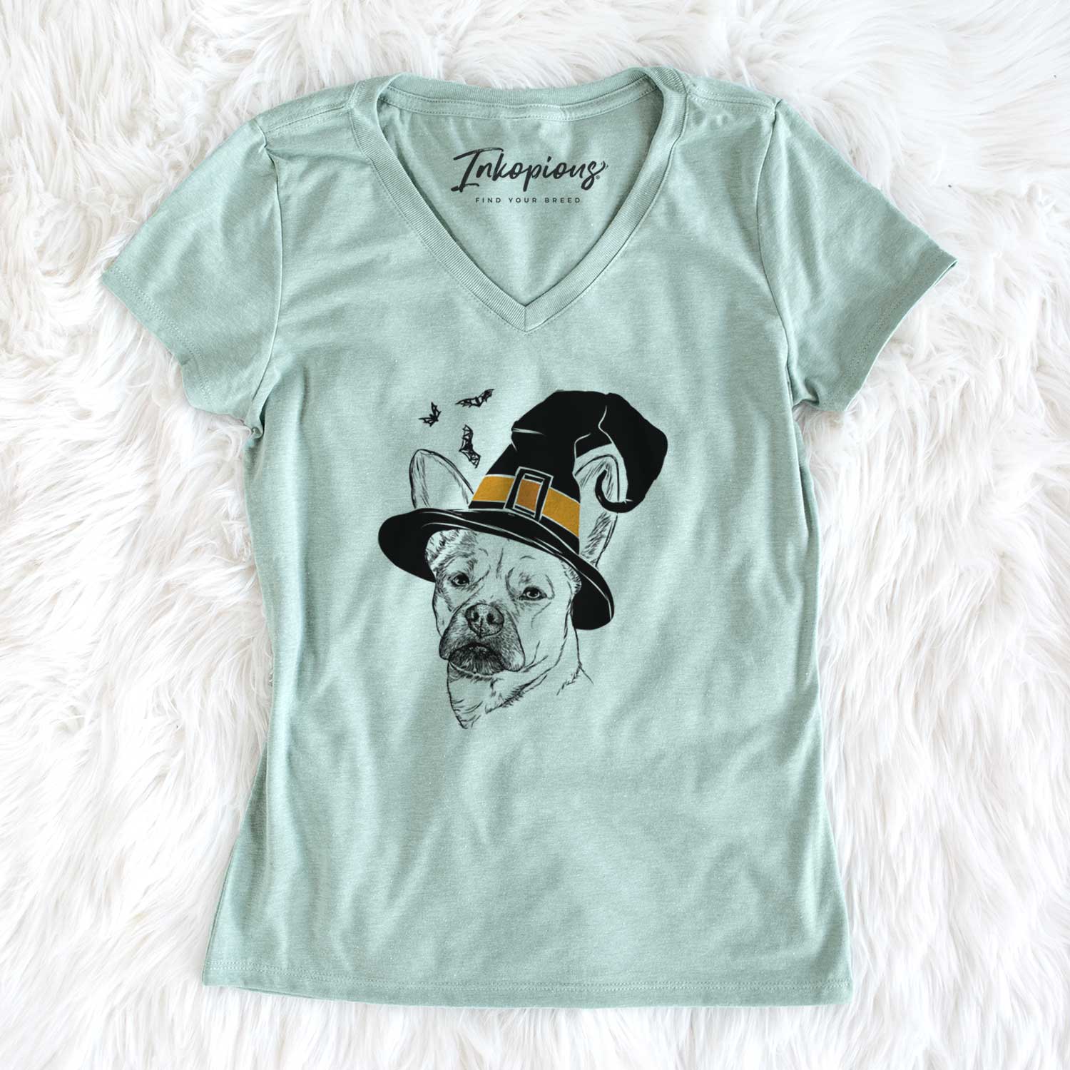 Witch Frankie the Mixed Breed - Women's V-neck Shirt