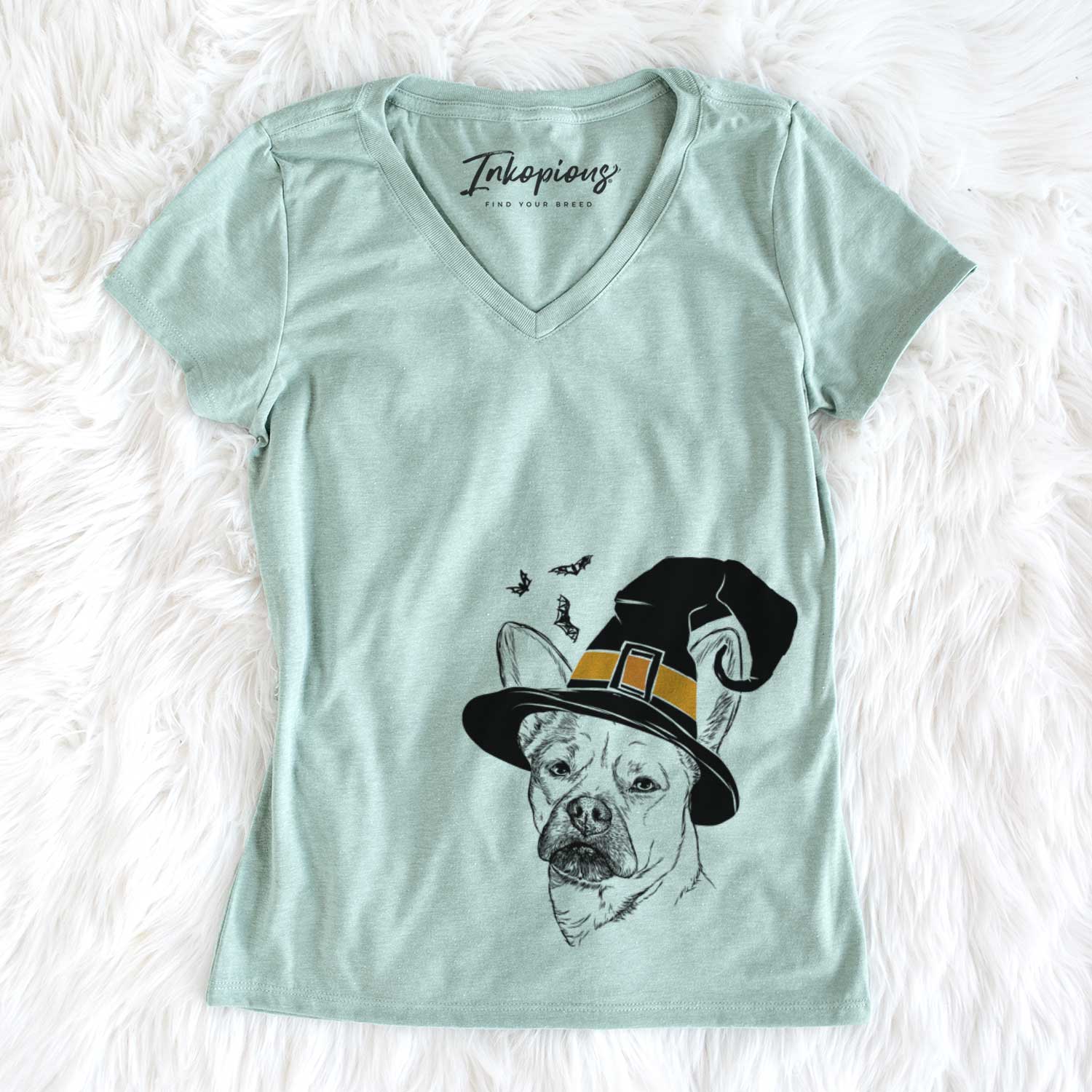 Witch Frankie the Mixed Breed - Women's V-neck Shirt