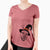 Witch Frankie Tankie the Boxer Mix - Women's V-neck Shirt