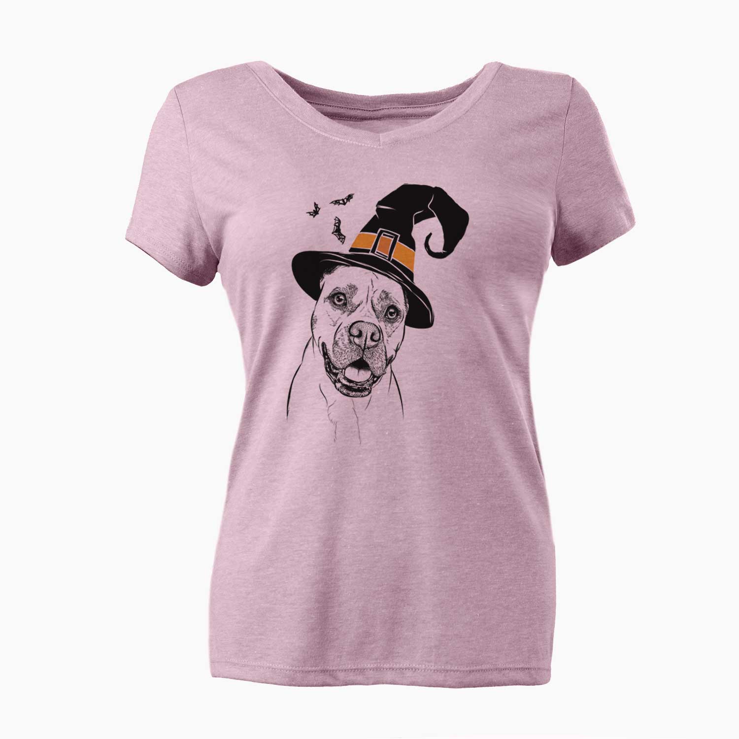 Witch Frankie Tankie the Boxer Mix - Women's V-neck Shirt