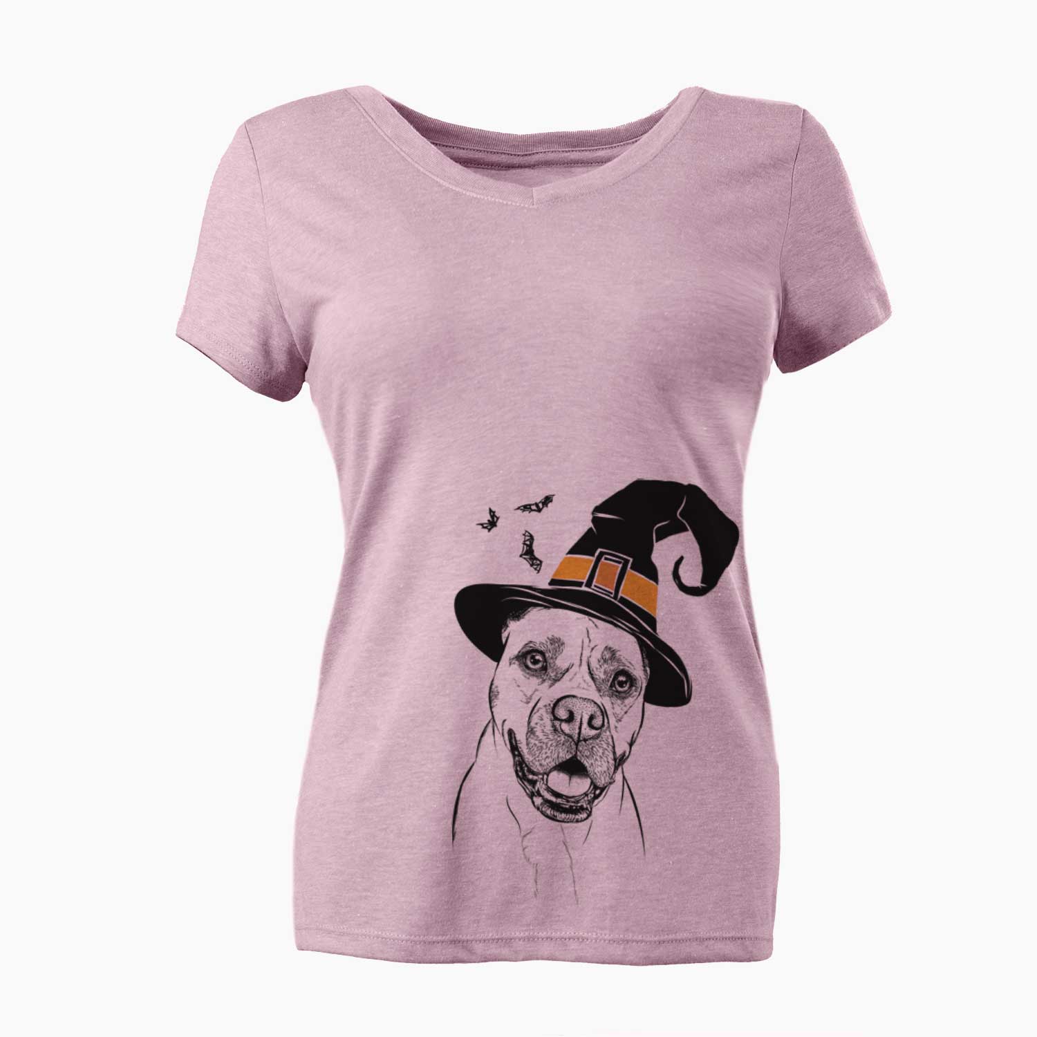 Witch Frankie Tankie the Boxer Mix - Women's V-neck Shirt