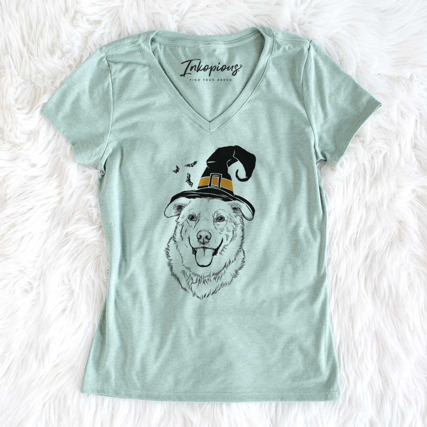 Witch Freeley the Mixed Breed - Women's V-neck Shirt
