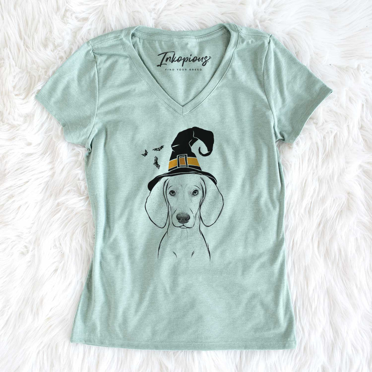 Witch Frejya the Weimaraner - Women's V-neck Shirt