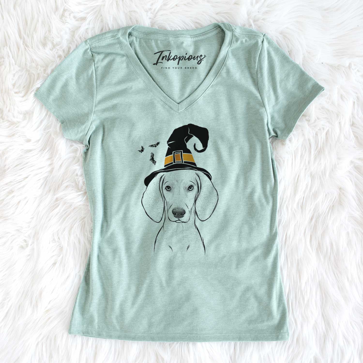 Witch Frejya the Weimaraner - Women's V-neck Shirt