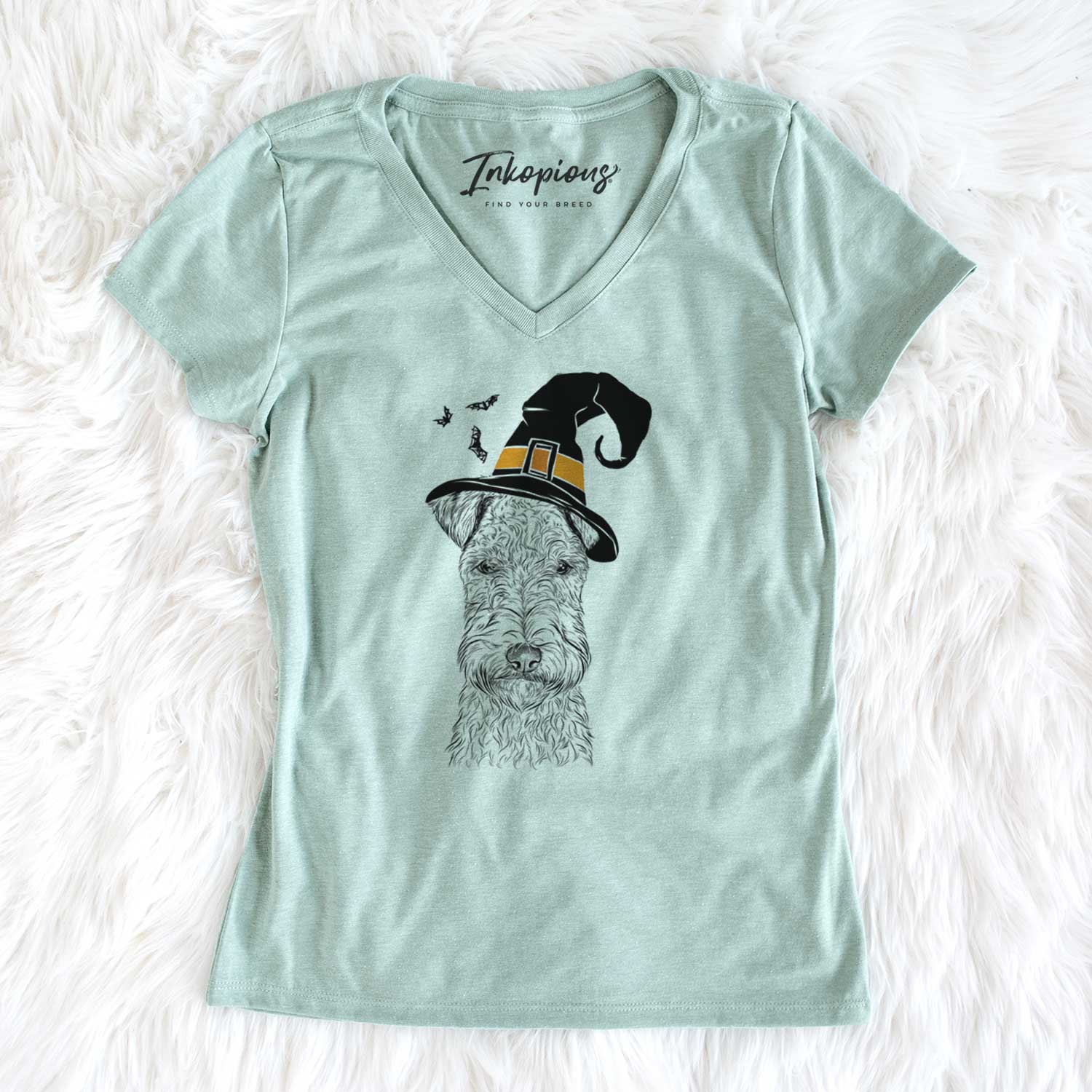 Witch Frida the Lakeland Terrier - Women's V-neck Shirt