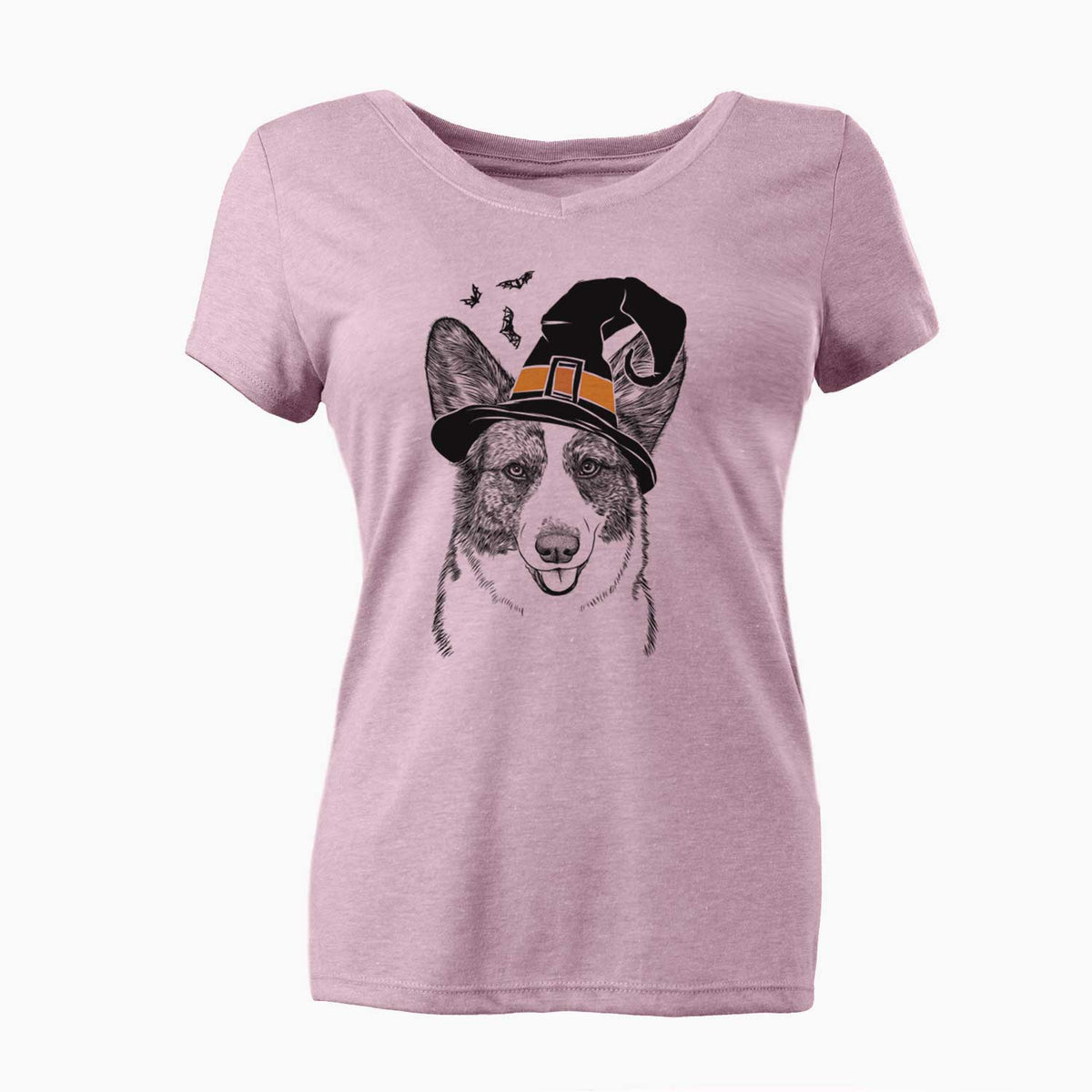 Witch Gabby the Cardigan Welsh Corgi - Women's V-neck Shirt