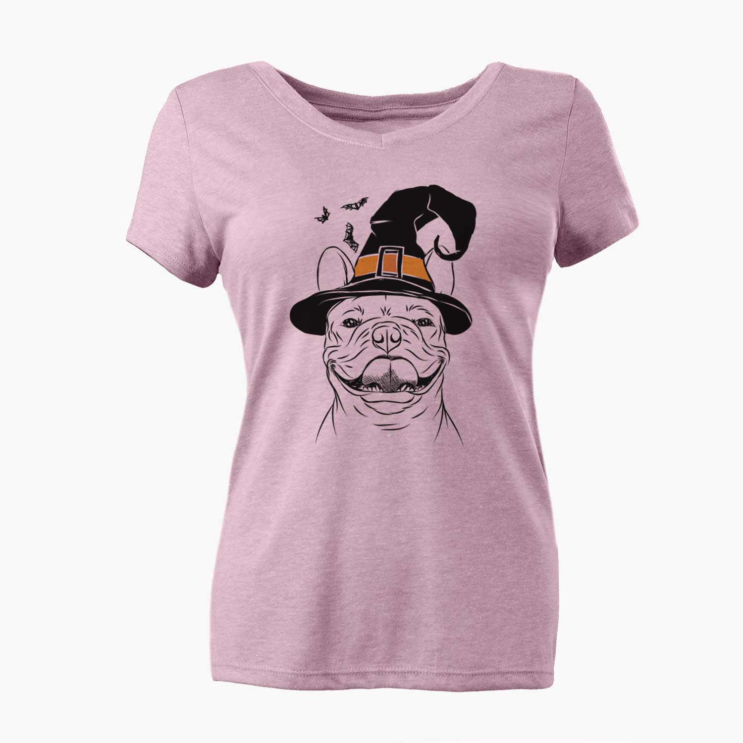 Witch Gaston the French Bulldog - Women's V-neck Shirt