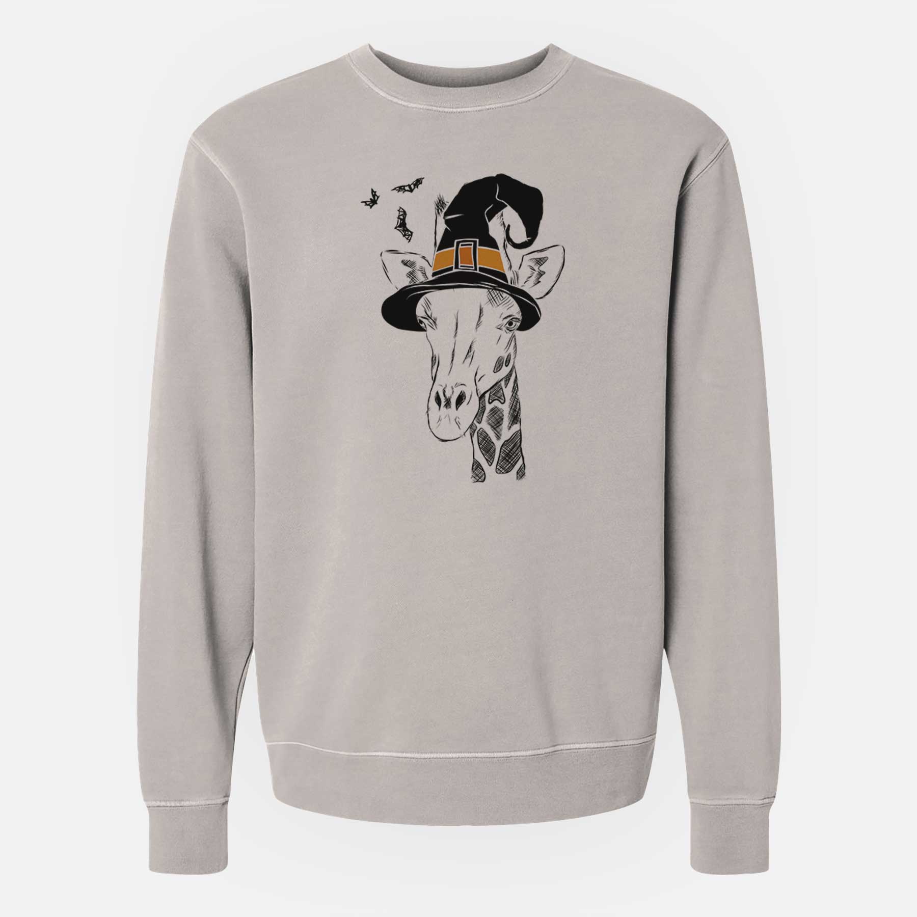 Witch Geoffrey the Giraffe - Unisex Pigment Dyed Crew Sweatshirt